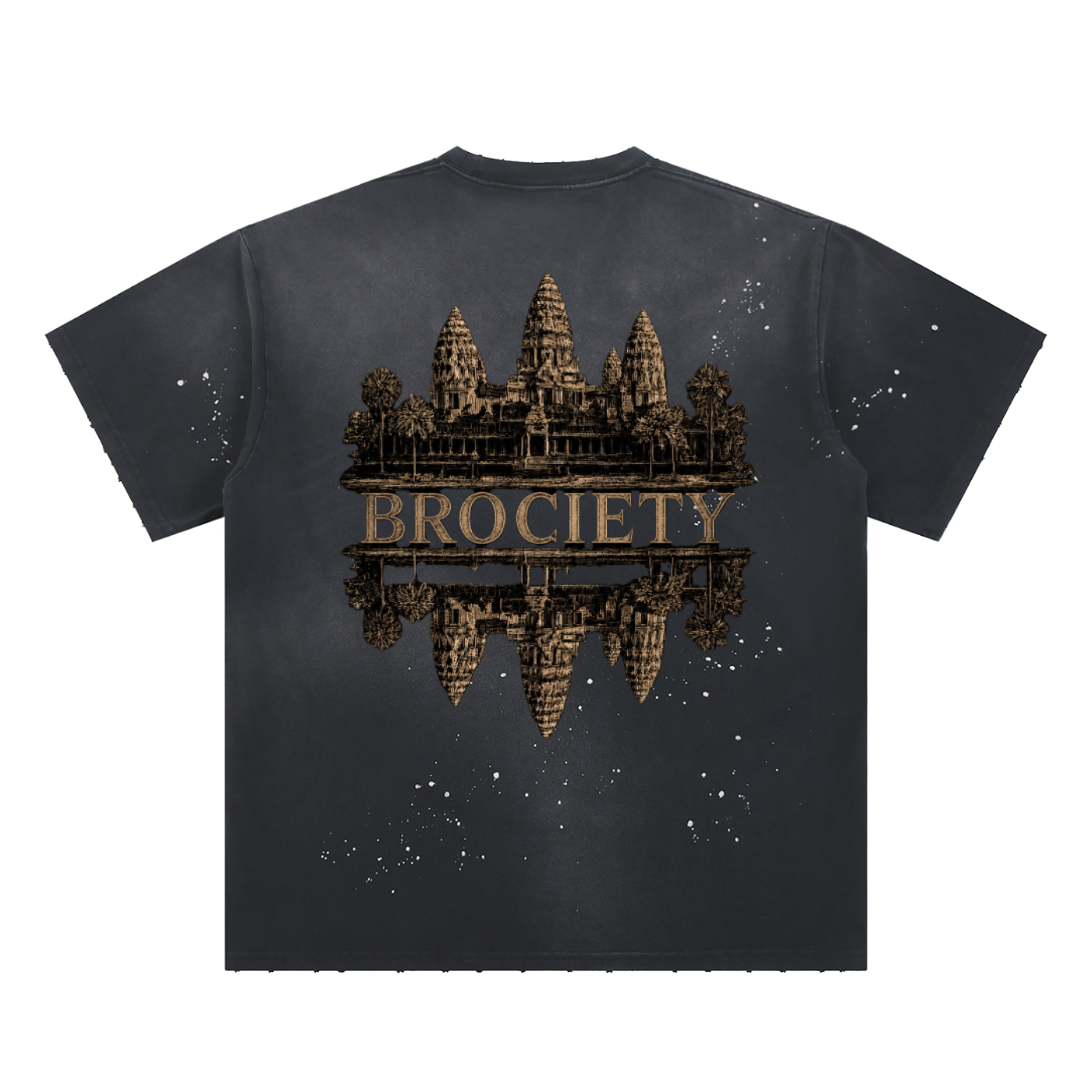 Hand-Frayed Sunfade Paint Splatter T-Shirt