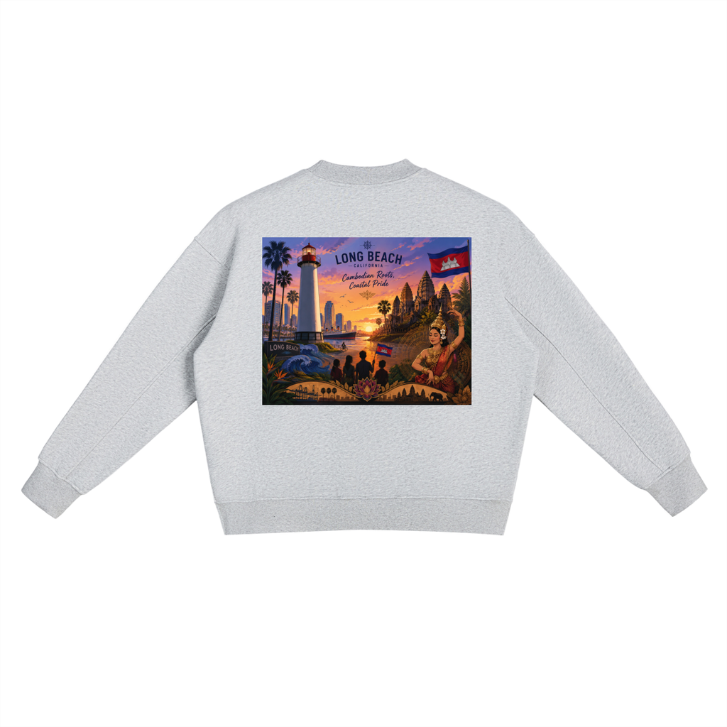Fleece Side Slit Crewneck Sweatshirt