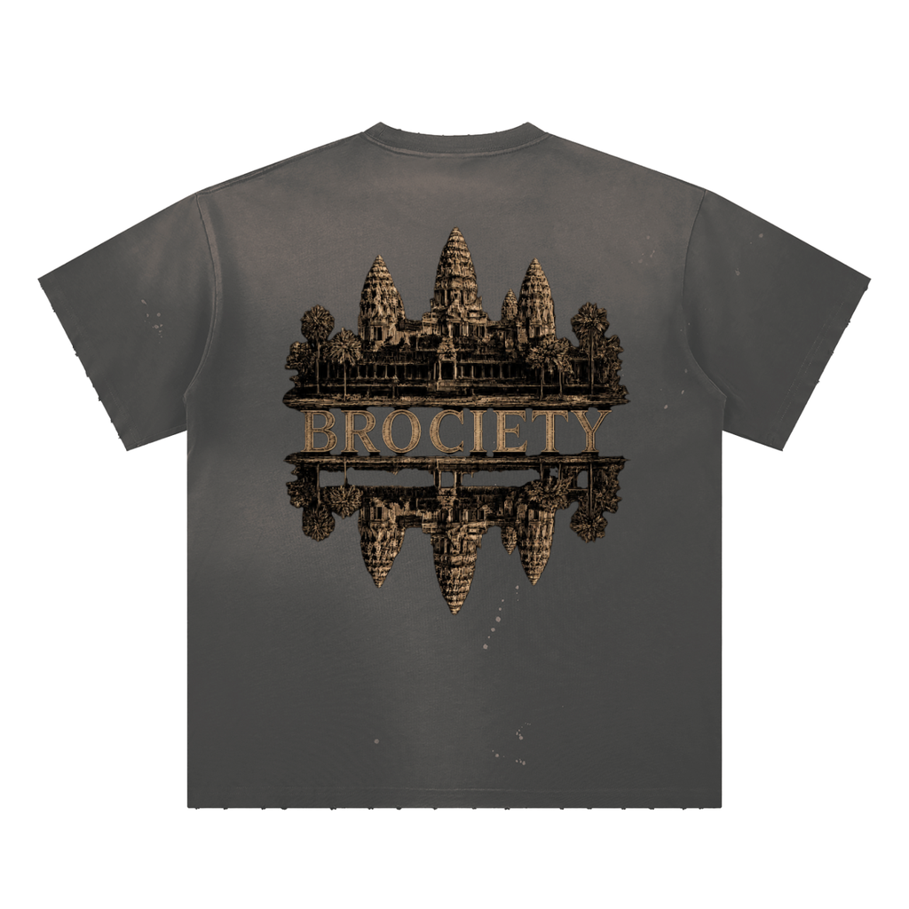 Hand-Frayed Sunfade Paint Splatter T-Shirt