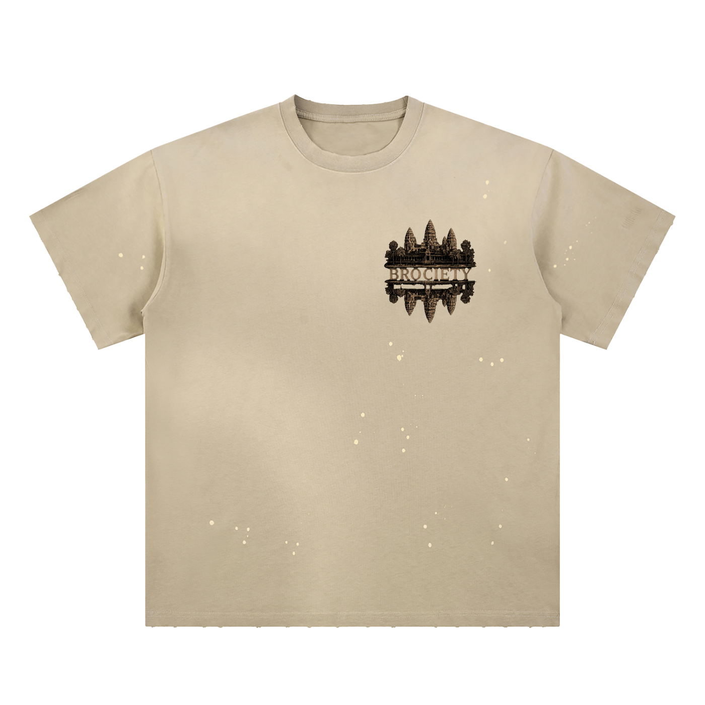 Hand-Frayed Sunfade Paint Splatter T-Shirt