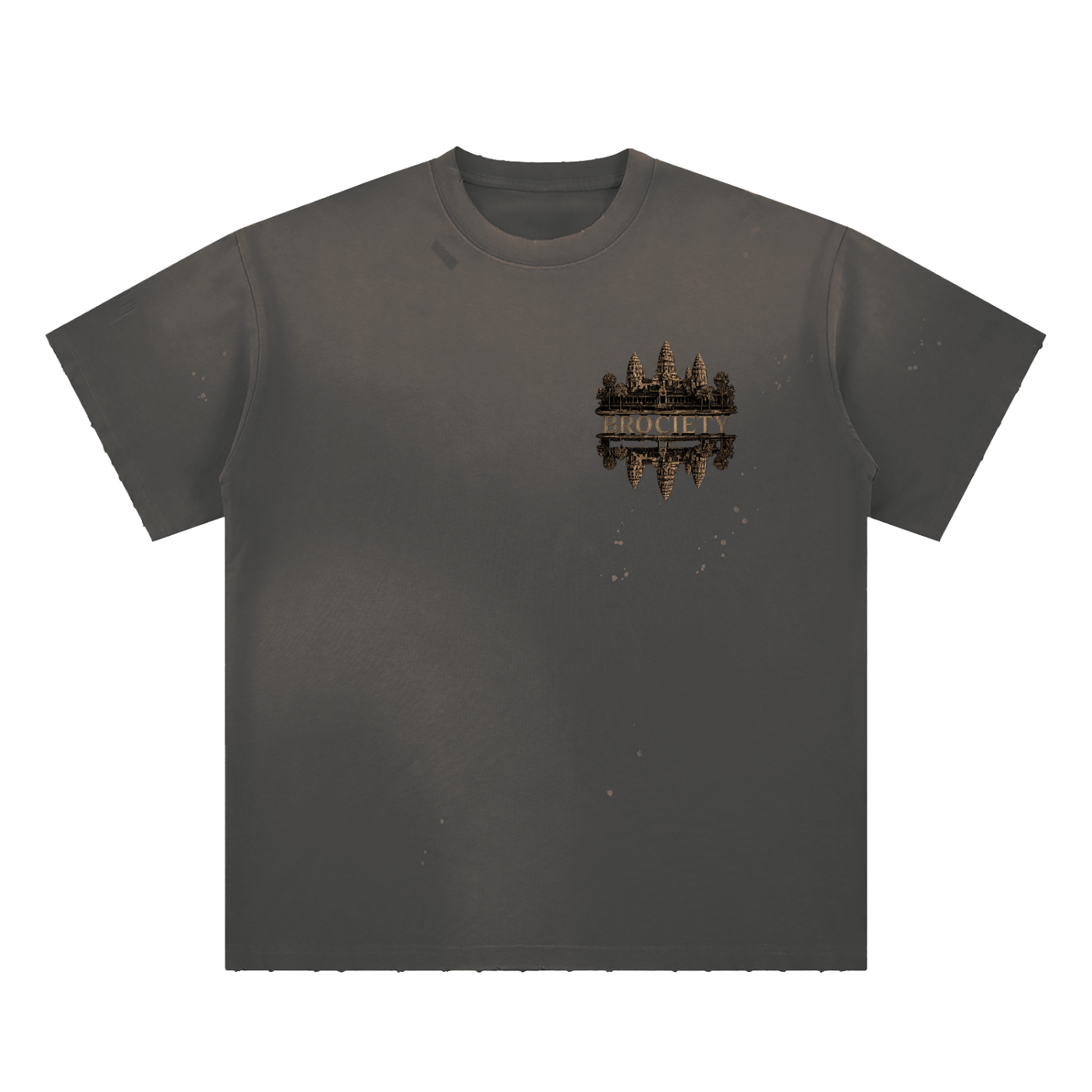 Hand-Frayed Sunfade Paint Splatter T-Shirt