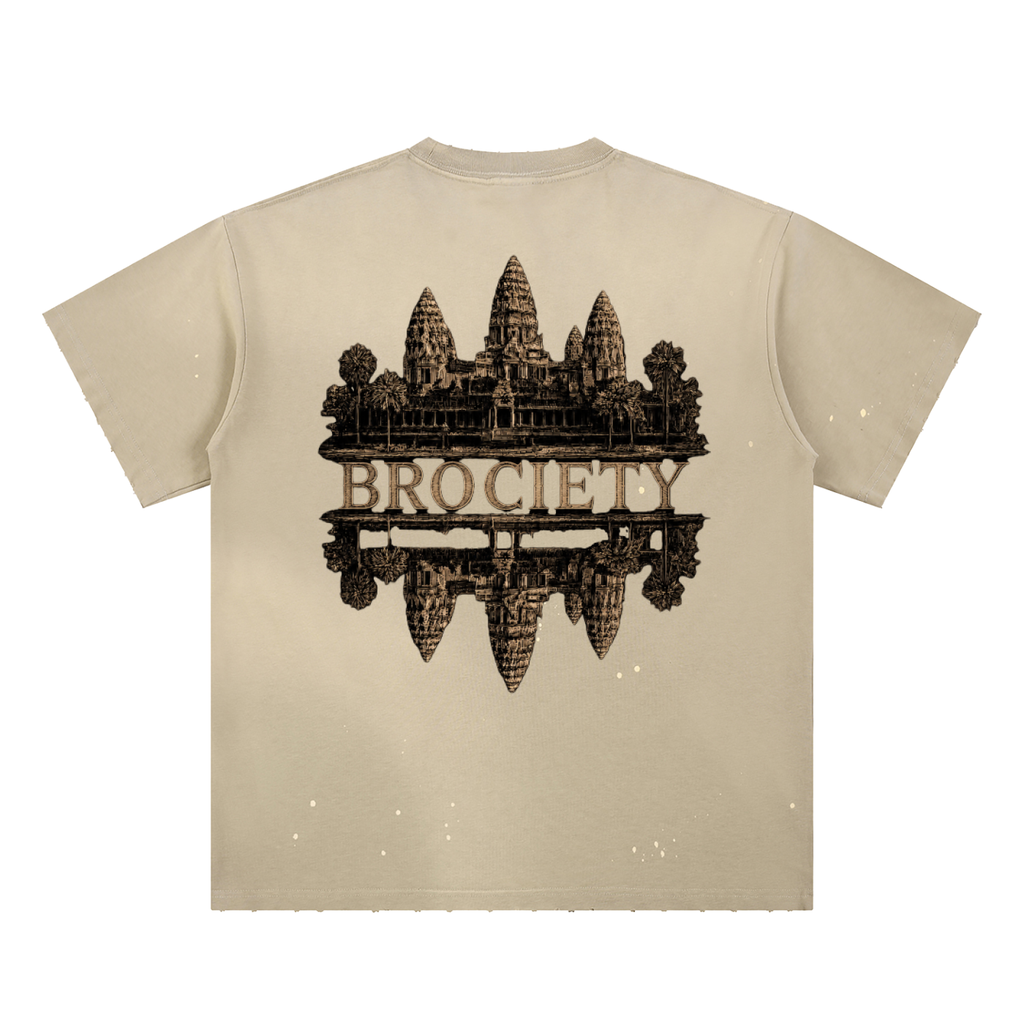 Hand-Frayed Sunfade Paint Splatter T-Shirt
