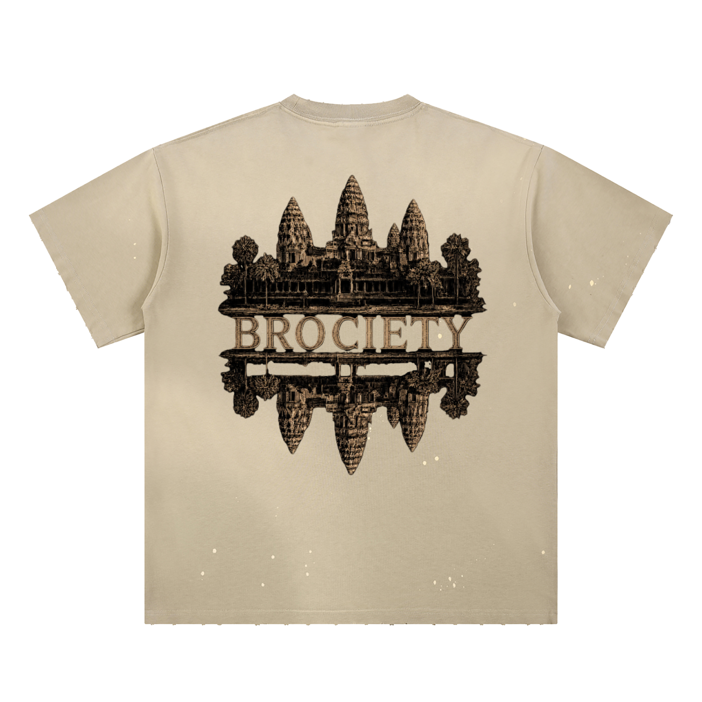 Hand-Frayed Sunfade Paint Splatter T-Shirt