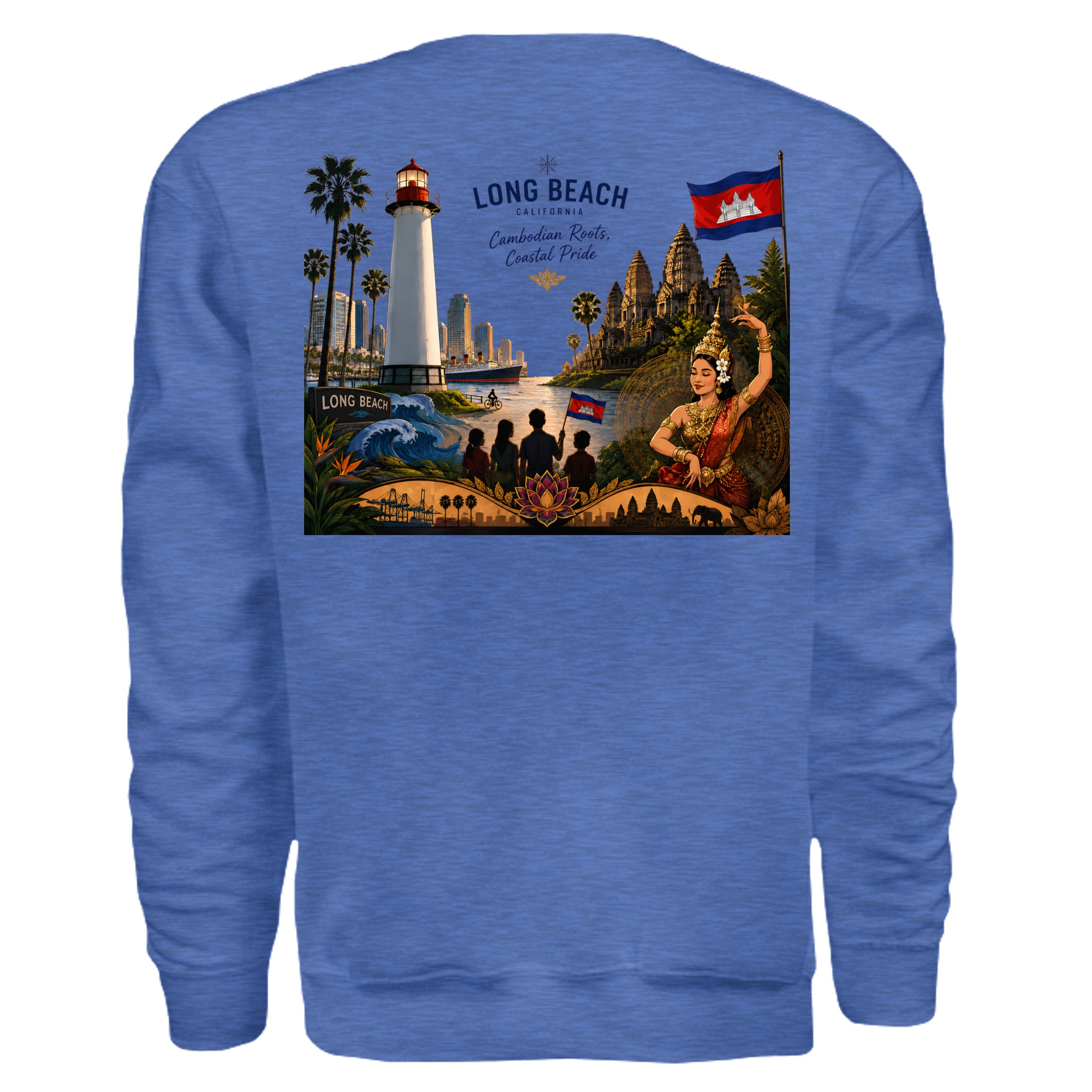 Heather Deep Royal - G180 - BACK