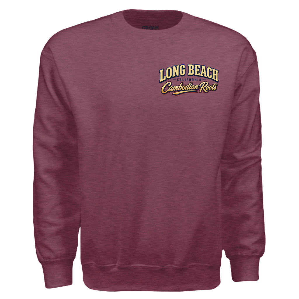 Heather Dark Maroon - G180 - FRONT